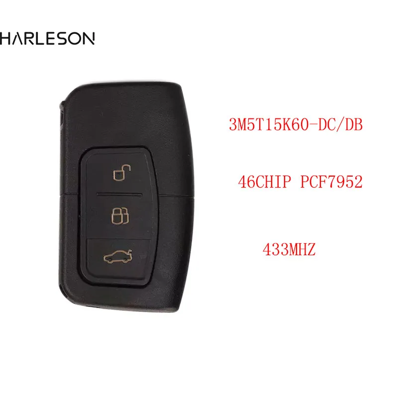 Smart Car Remote Key for Ford C-Max Focus MK2 Kuga Mondeo Galaxy HU101 Blade Fob Keyless Go 3M5T15K601-DC/DB