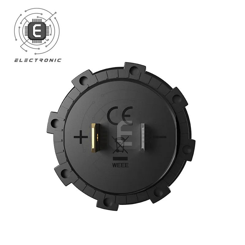 Mini probador de voltaje redondo impermeable, voltímetro de motocicleta, pantalla Digital LED de 3 dígitos, CC de 12V