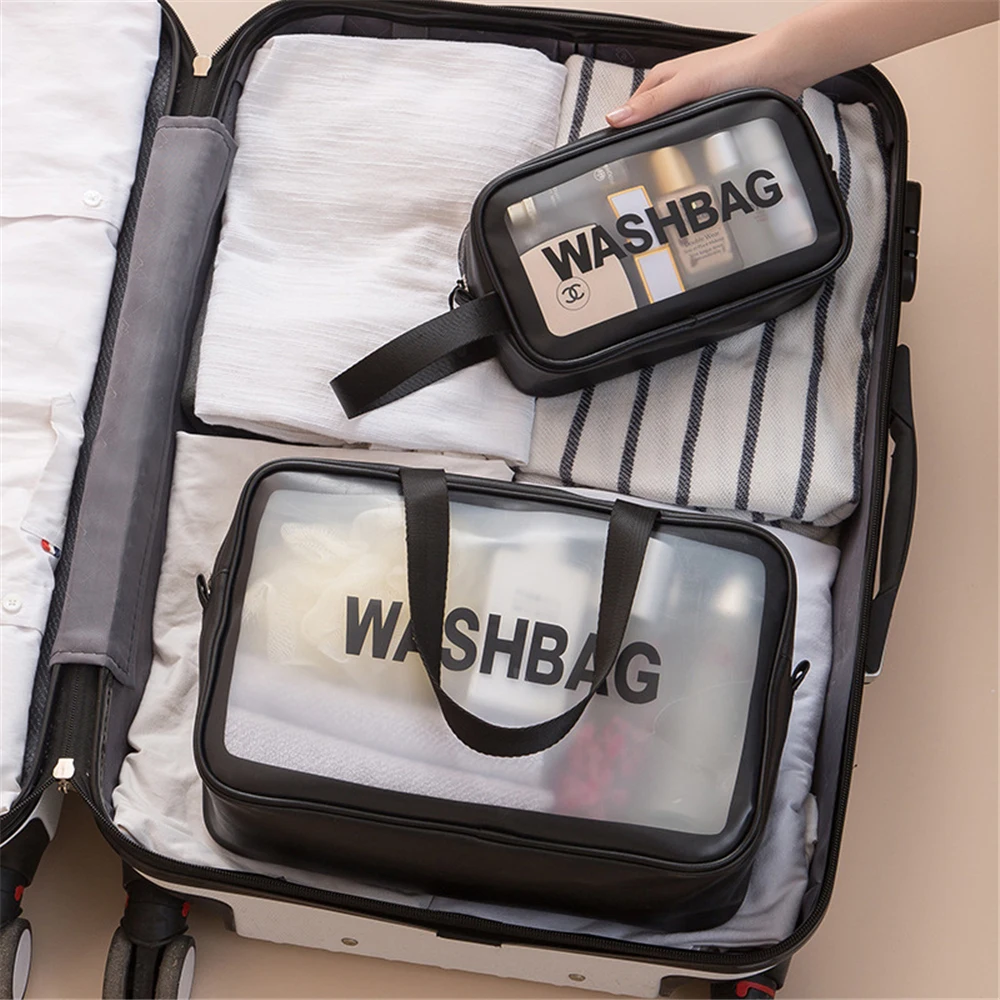 

Makeup Organizer Bag Cosmetic Storage Zip Washbag Water Proof Make Up Shower Tote Bag for Toiletry Travel with Zipper Pouch