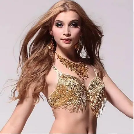 Belly dance costumes senior sexy sequins tassel beads belly dance bra for women belly dancing bra tops