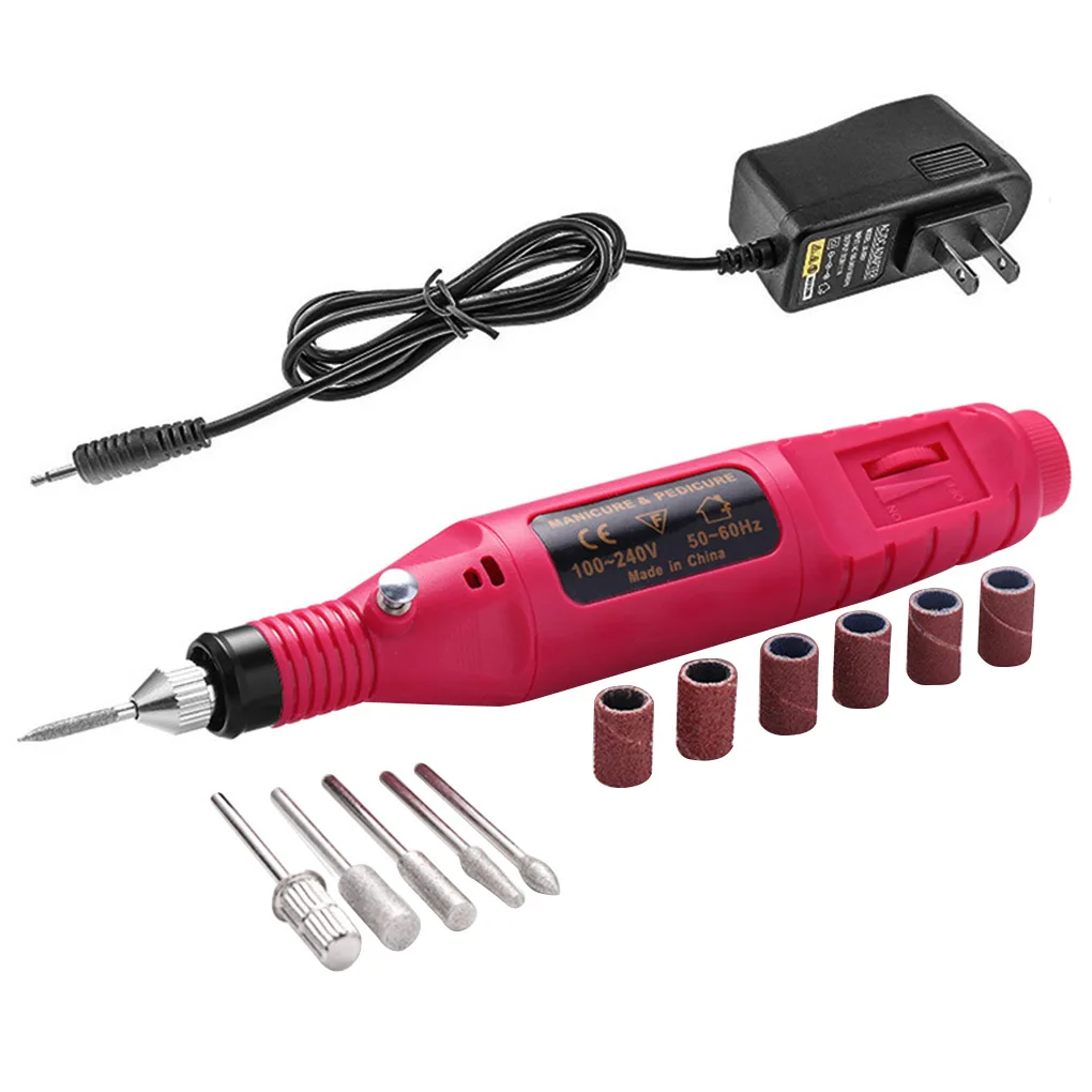 Electric Nail Grinder Acrylic Extension Nail Sanding Polishing Grinding Machine Manicure Pedicure Tool US Plug