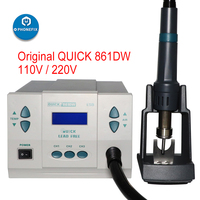 220V 110V QUICK 861DW 1000W Hot Air Rework Station PCB Soldering Repair Tool with Replaceable 5 6 8mm Heat Gun Nozzle