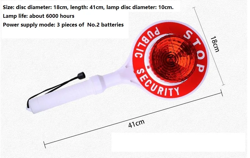 Holding Stop Sign Traffic Baton Warning Light Stop Warning Signs Road Traffic Diversion Flashing Safety Light