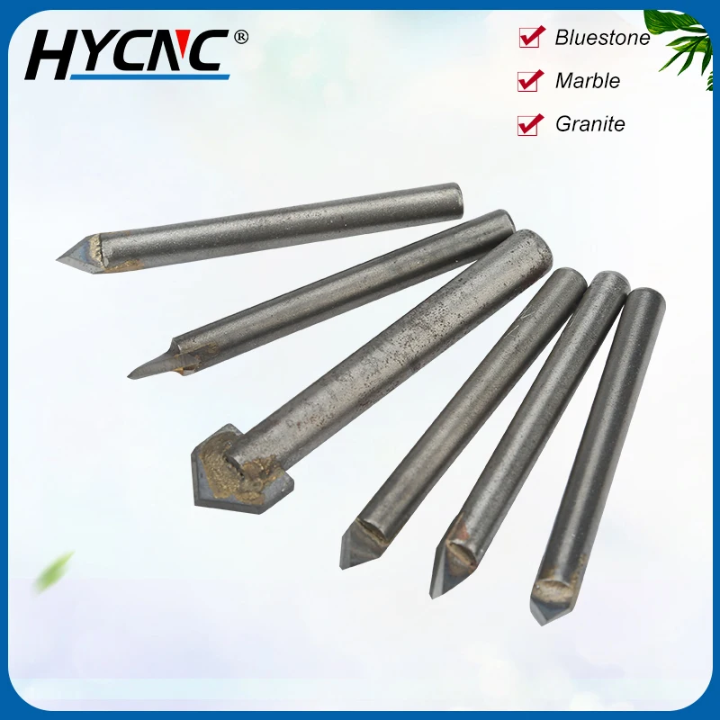 CNC حجر قاطعة المطحنة الرخام الأزرق حجر نحت سكين سيراميك الحفر سبيكة حروف آلة الحفر أداة