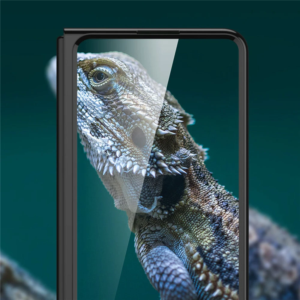 For Samsung Case Galaxy Z Fold 3 5G Cover Plating Transparent Phone Case Shockproof Back Cover