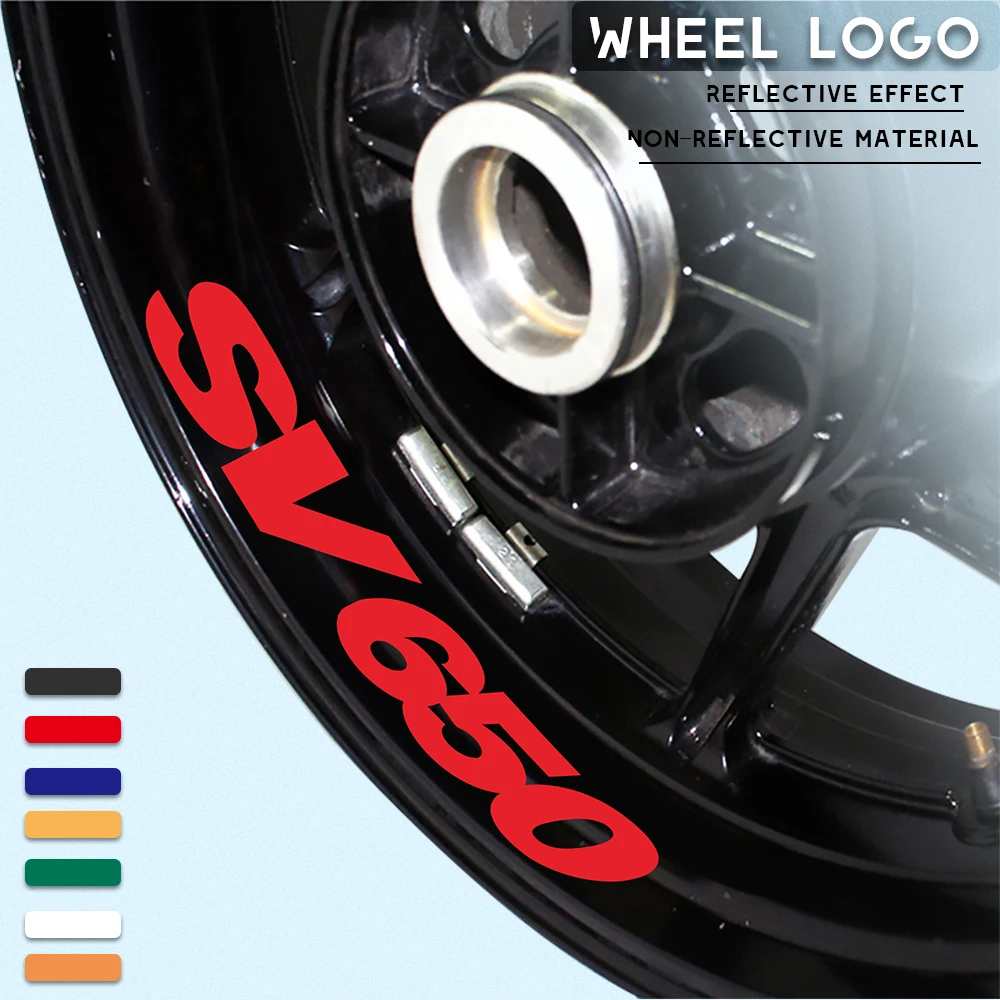 

New motorcycle wheel sticker waterproof reflective wheel decals rim decoration logo for SUZUKI SV650 sv 650