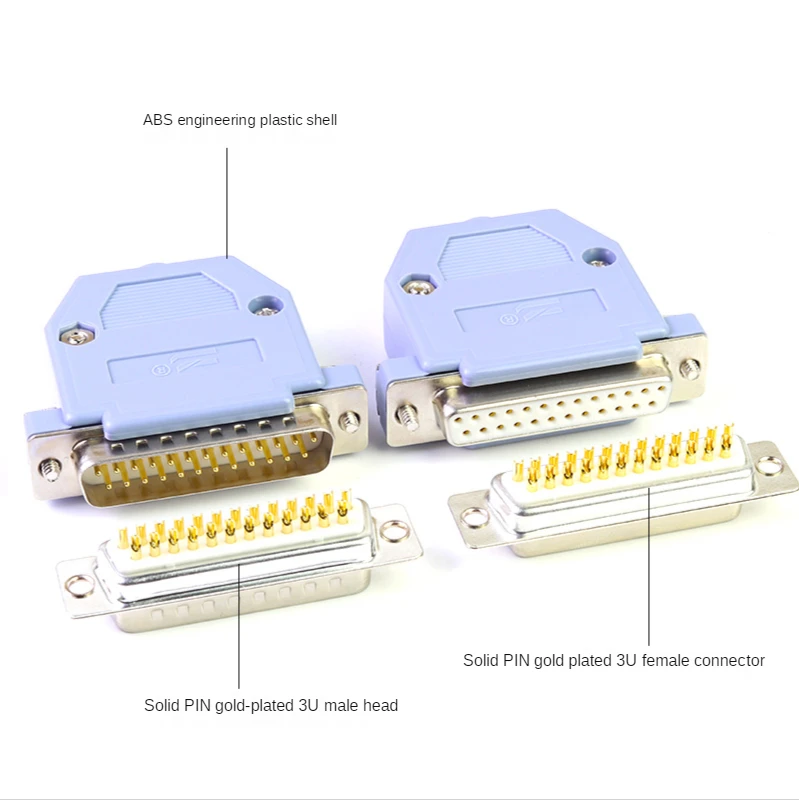 الصناعية DB25 ذكر أنثى 25P التوصيل والفم موصل الكمبيوتر 25pin موصل واجهة الطابعة 25 مكونات الكمبيوتر الأساسية