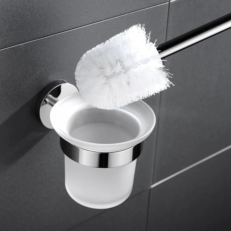 

Держатель для туалетной щетки из нержавеющей стали, полированная щетка для унитаза, настенное устройство для чистки ванной комнаты, вешалка для щеток, рама с чашей