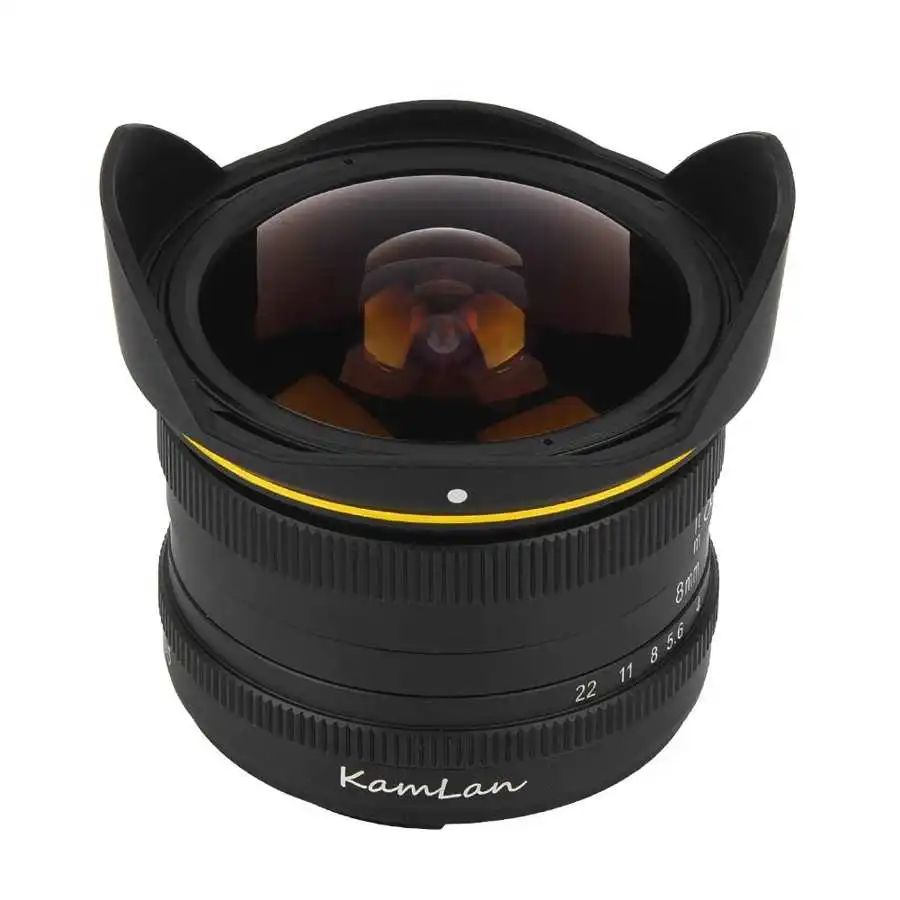 KamLan 8MM F3.0 Fisheye Lens APS-C MF Wide Angle For Fuji XF Canon EOS-M Sony E mount Mirrorless Camera A6000 M5 XT-3