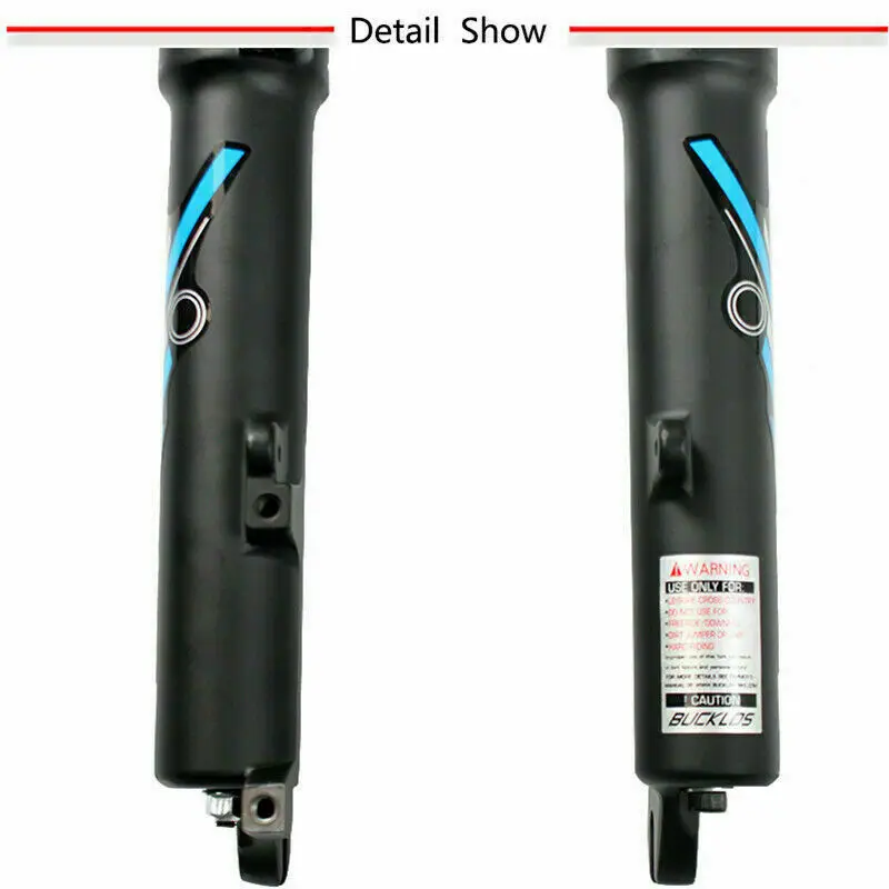 BUCKLOS 20" Folding/BMX/MTB Bike Suspension Fork 1-1/8" Threadless Disc Brake Bicycle Forks 9*100mm Quick Release E-Bike Fork