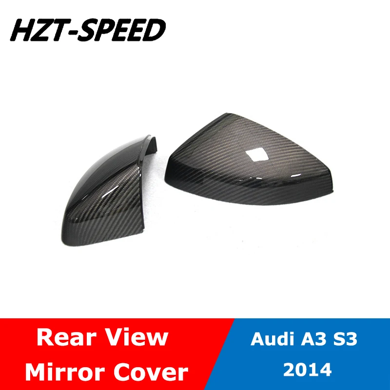 Replacement Type Carbon Fiber Rear View Mirror Cover For Audi A3 S3 Modification 2014 Without Sensor