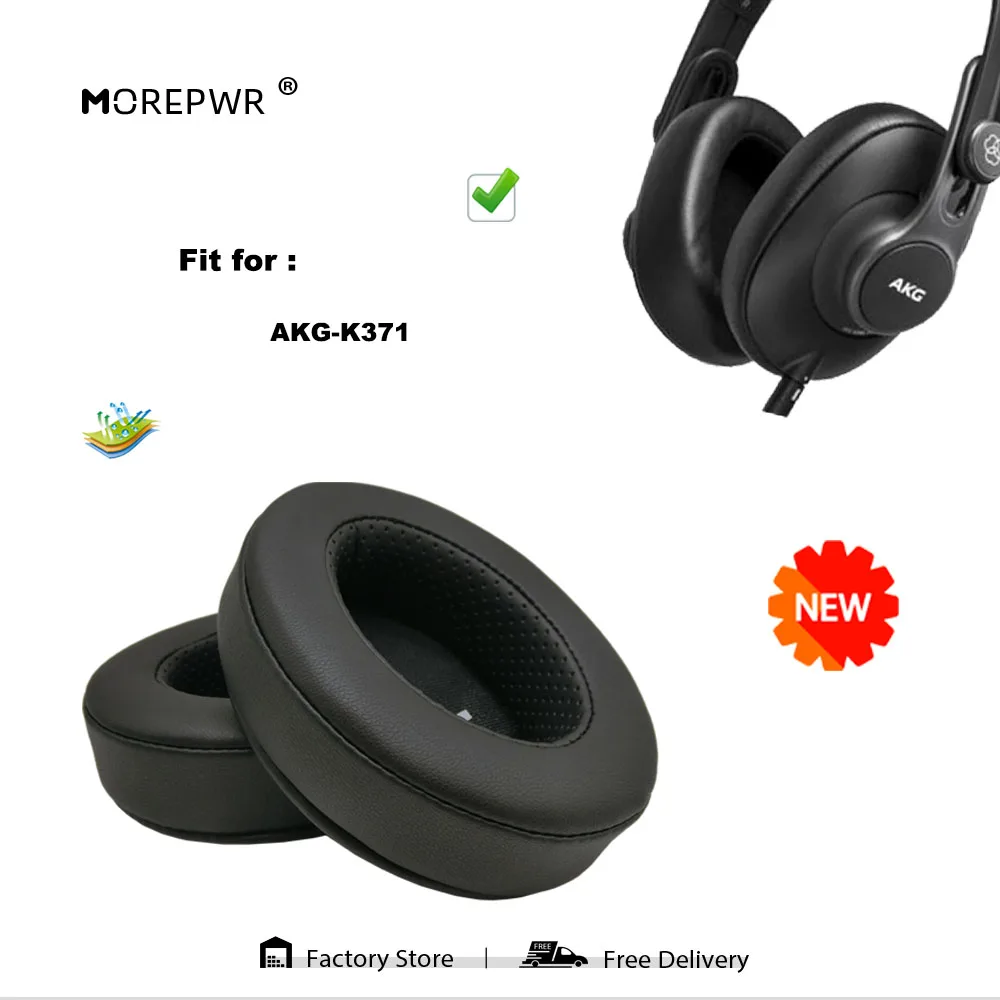 

Morepwr New Upgrade Replacement Ear Pads for AKG-K371 Headset Parts Leather Cushion Velvet Earmuff Earphone Sleeve