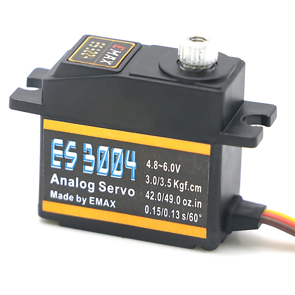 EMAX ES3004 20g 3.5kg 0.13sec 23T Servo analogico con ingranaggio in metallo per aggiornamento RC Airplane ES3104