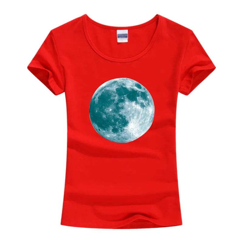 Super Bright Luminous Moon Lunar Luminous Planet New  Fashion Cotton Casual Short Sleeve T Shirt Women T-shirt More Size