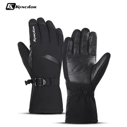 Gants de Sport de plein air plus épais en PU pour homme et femme, imperméables et chauds, neige, motoneige, moto, Snowboard, hiver