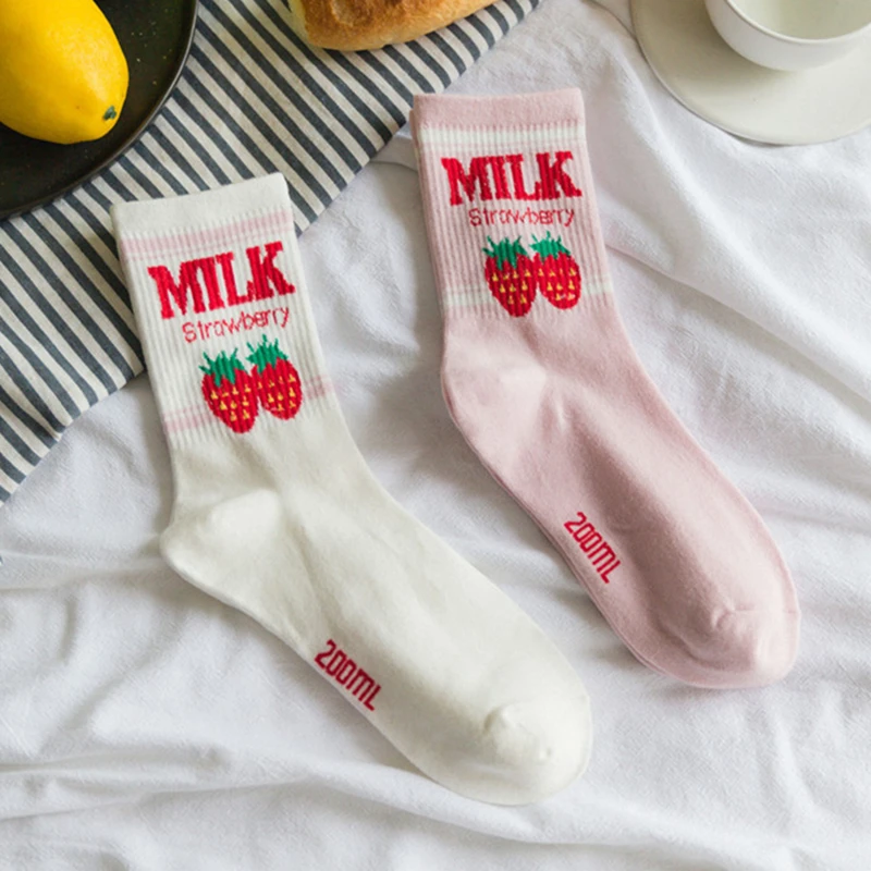 Calcetines cremosos de doble fresa para adulto, mezcla de helado, dulce, Taro, Milkshake, vainilla, zumo rosa, Yogurt, Ube Yam, 200ml