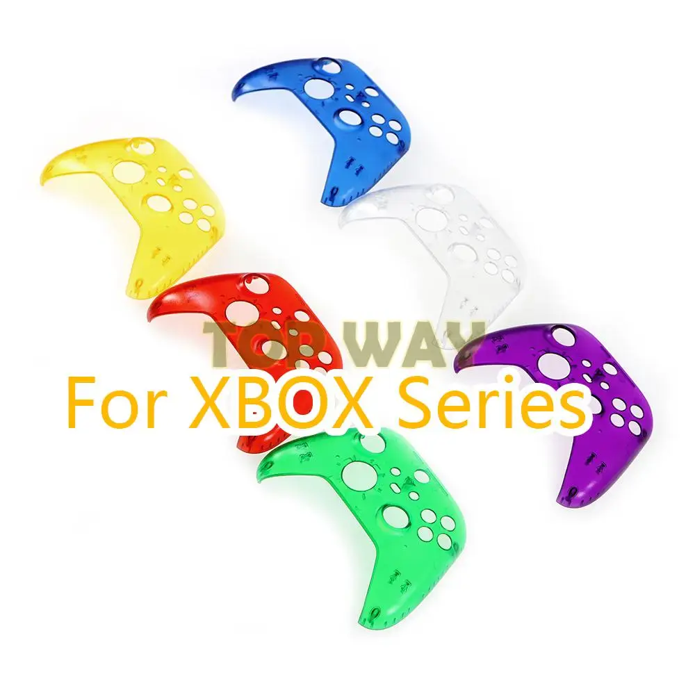 1PC Solid New Front Top Up Shell Case Faceplate For Xbox Series X S Controller Gamepad Repair Parts Clear Transparent