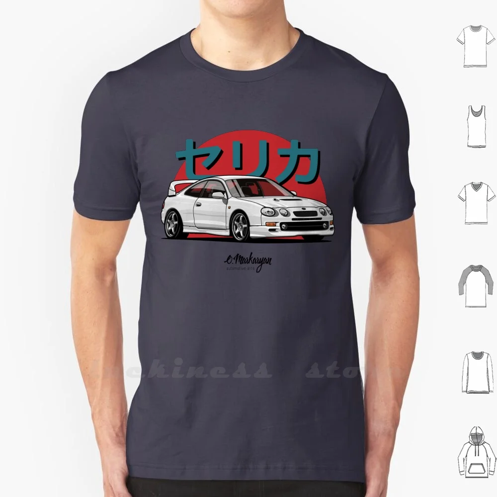 Celica Gt - Four ( White ) T Shirt 6Xl Cotton Big Size Cars Automotive Automobile Stance Sportcar Japan Drift Legend Supercar