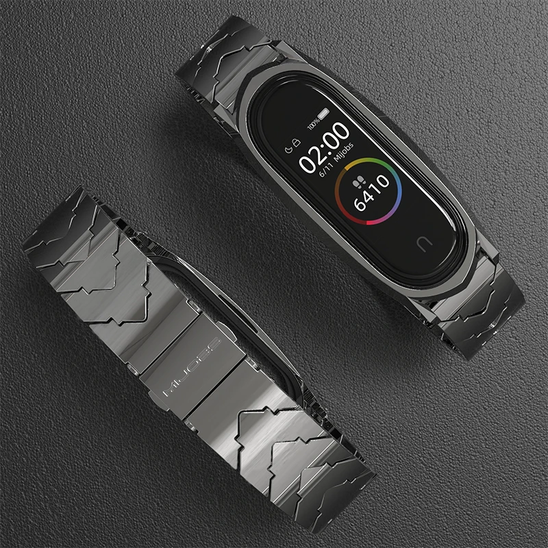 Mi band 5 6 7 Strap Metal Stainless Steel For Xiaomi Mi Band 4 3 Wrist Bracelet Wristband smart band Pulsera for Miband 5 6 7