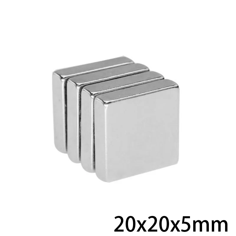 Imán de neodimio fuerte, imanes potentes de 20x20x5mm, 20x20x5mm, 2/5/10/20/30 piezas, 20x20x5mm