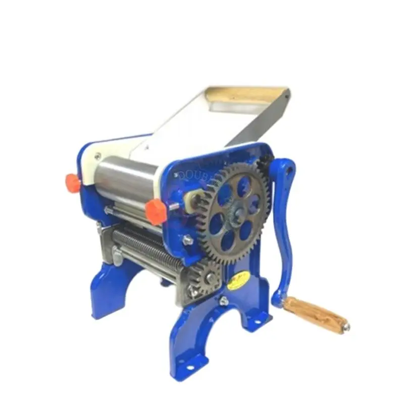 150-4 Bearing Hand Double Knife Dough Rolling Machine Pressing Machine Home Manual Pasta Making Equipment Dumpling Skin Blue