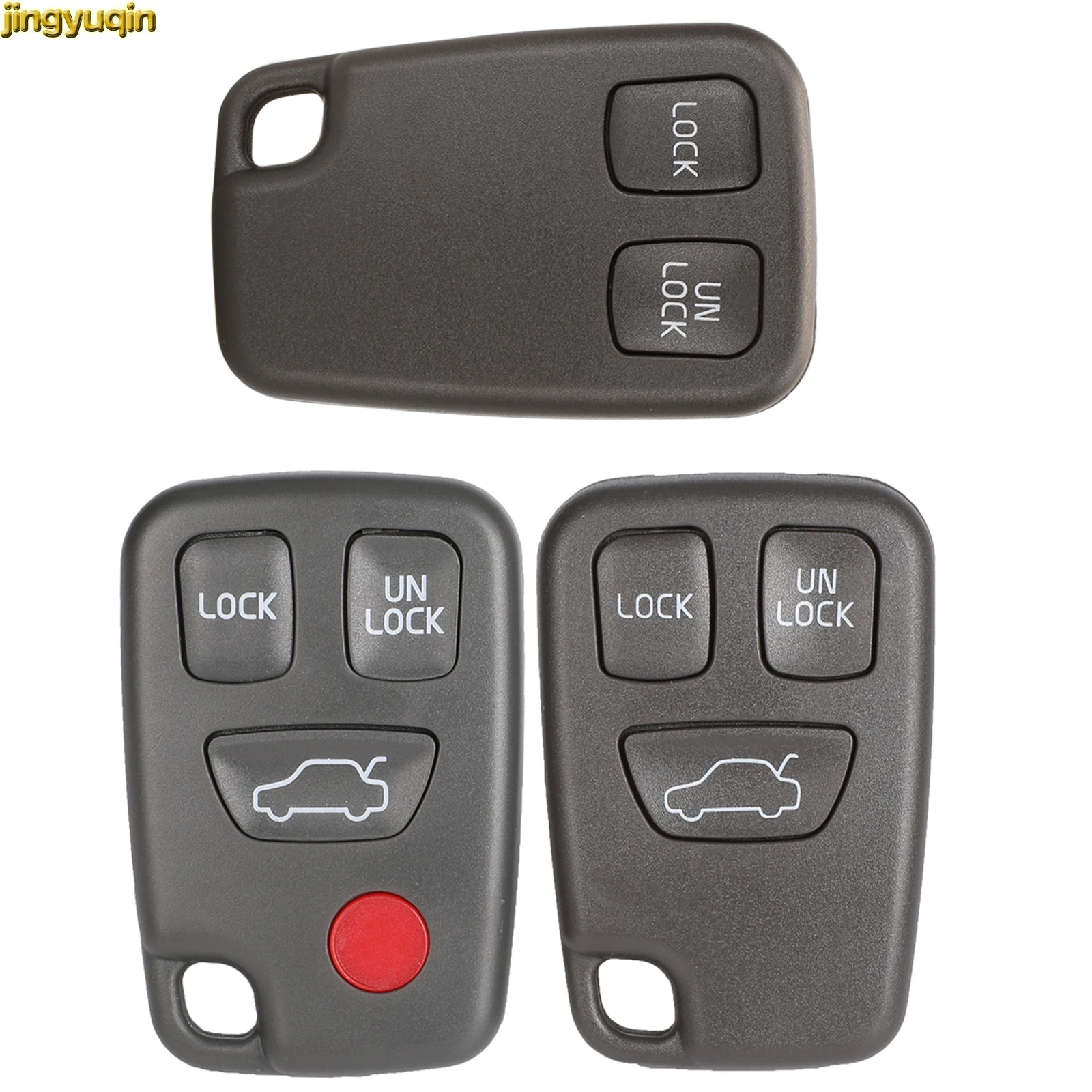 

Jingyuqin Remote Car Key Fob Shell For Volvo S70 V70 C70 S40 V40 XC90 XC70 2/3/4 Buttons Key Housing