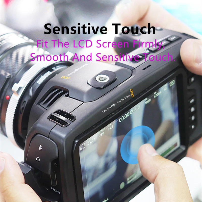 2 шт. закаленное стекло для камеры BMPCC 4K и 6K, защитное стекло для экрана Blackmagic Design Pocket Cinema Came 4K