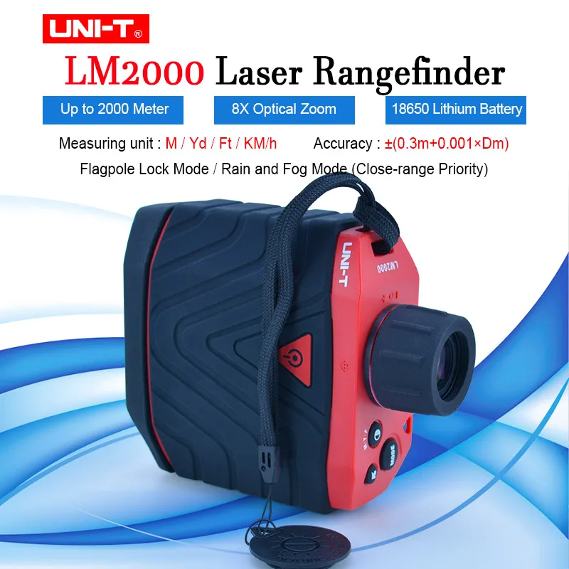 UNI-T Laser Range Finder Telescope Hunting Golf  Measuring Instruments 8X Magnification For Power And Outdoor Measurement LM2000