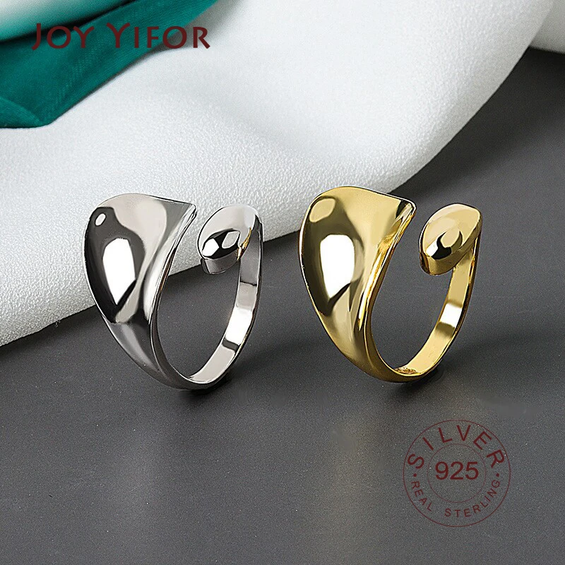 Thật 925 Bạc Cho Nữ, Nhẫn Nữ Vàng Vintage Màu Va Đập Nhẫn Đính Hôn Bạc 925 Trang Sức Anillos Mujer