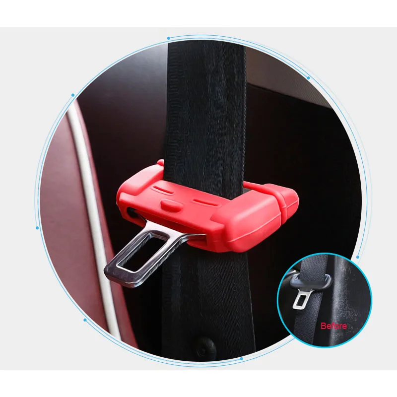 1pc Universal Car Seat Belt Buckle Cover Clip Protector Car Seat Belt Lock Tongue Cover Decor Guard Anti Scratch Safety Comfort view 5