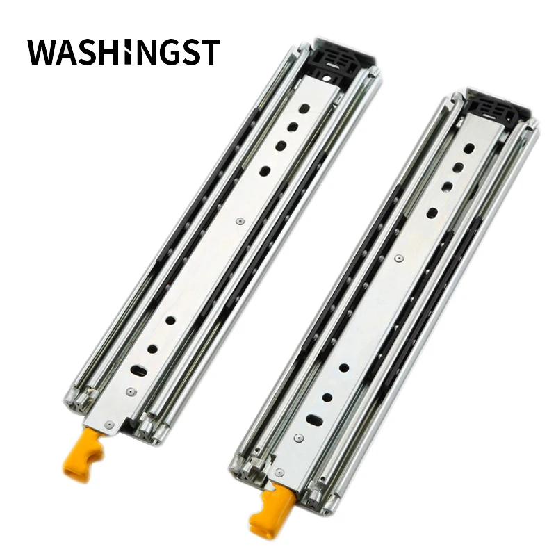 WASHINGST Heavy Duty Drawer Runners Full Extension Drawer Slides Rails Heavy Duty 120kg Bearing Capacity 1 Pair