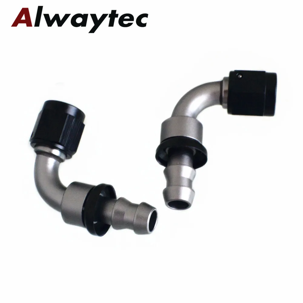 Silver Anodizing Aluminum AN swivel Hose Barb fitting AN coupling for Braided Fuel Hose Line