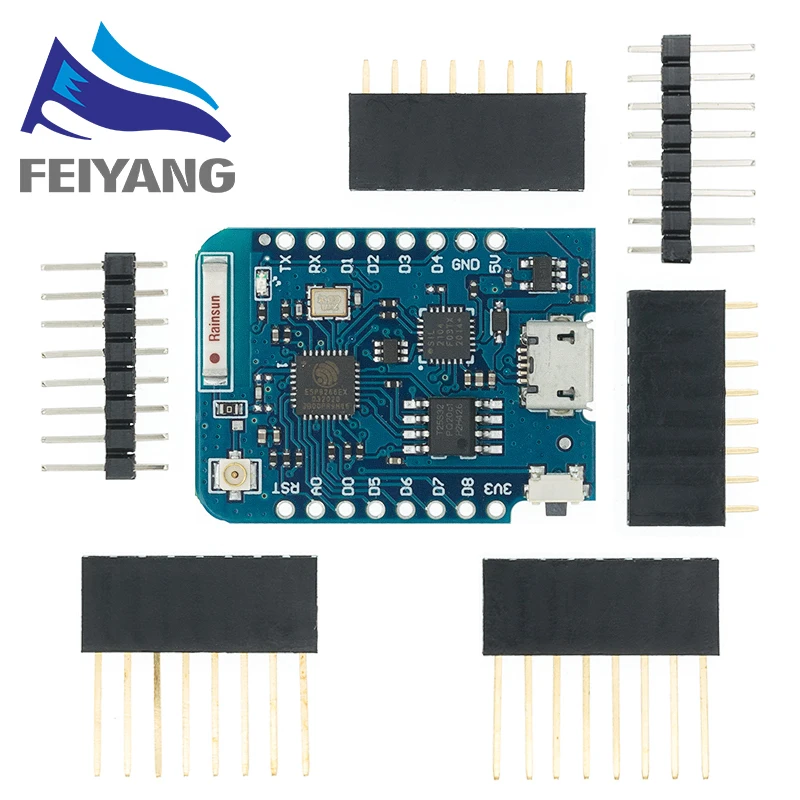 WeMos D1 Mini Pro V3.0 NodeMcu 4MB/16MB bytes Lua WIFI Internet of Things Development board based ESP8266 CH340G Nodemcu V2