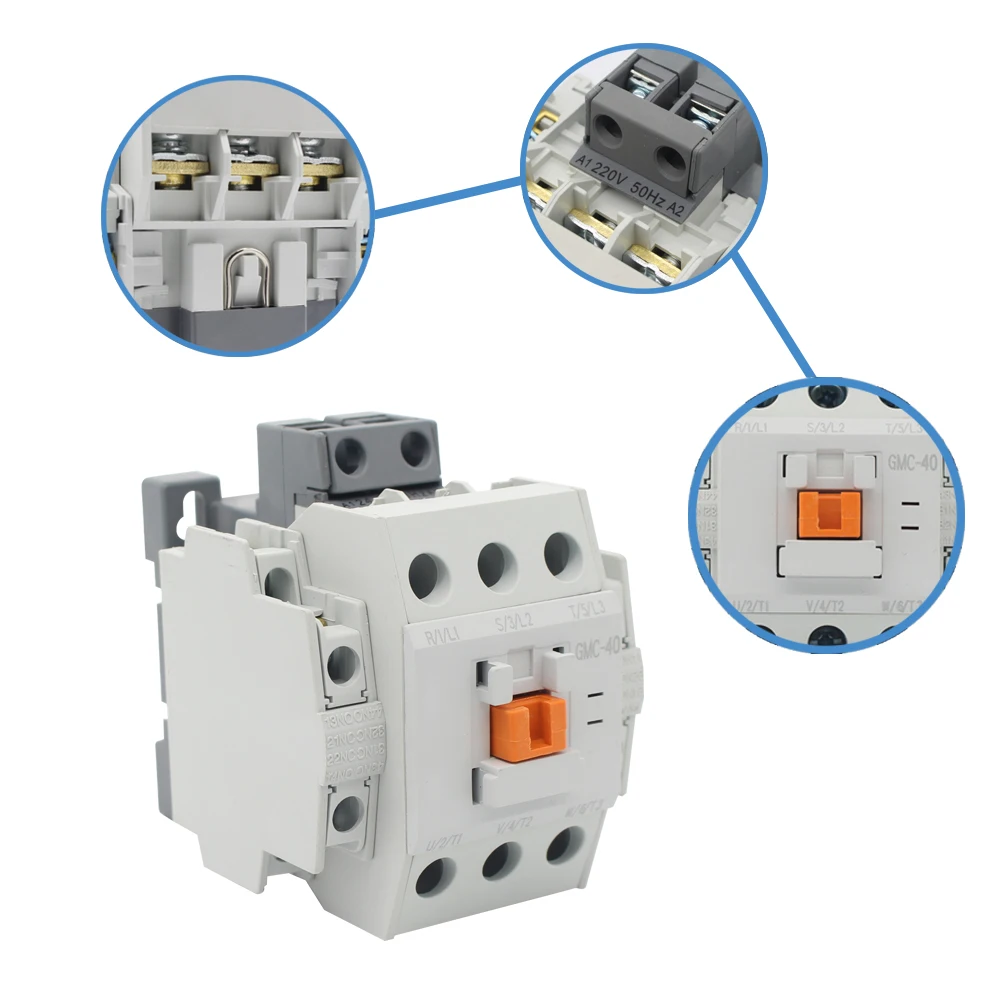 ManHua 3P GMC-40 220VAC 40A Electrical Magnetic Contactor Three Phase For Protect Home Improvement And Electrical Equipment