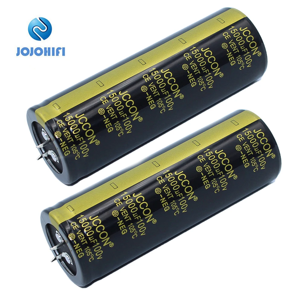 2pcs  JCCON 2 Stitches / 4 Stitches 15000UF 100V 35x100mm105 ℃ New Audio Power Amplifier Power Horn Capacitor