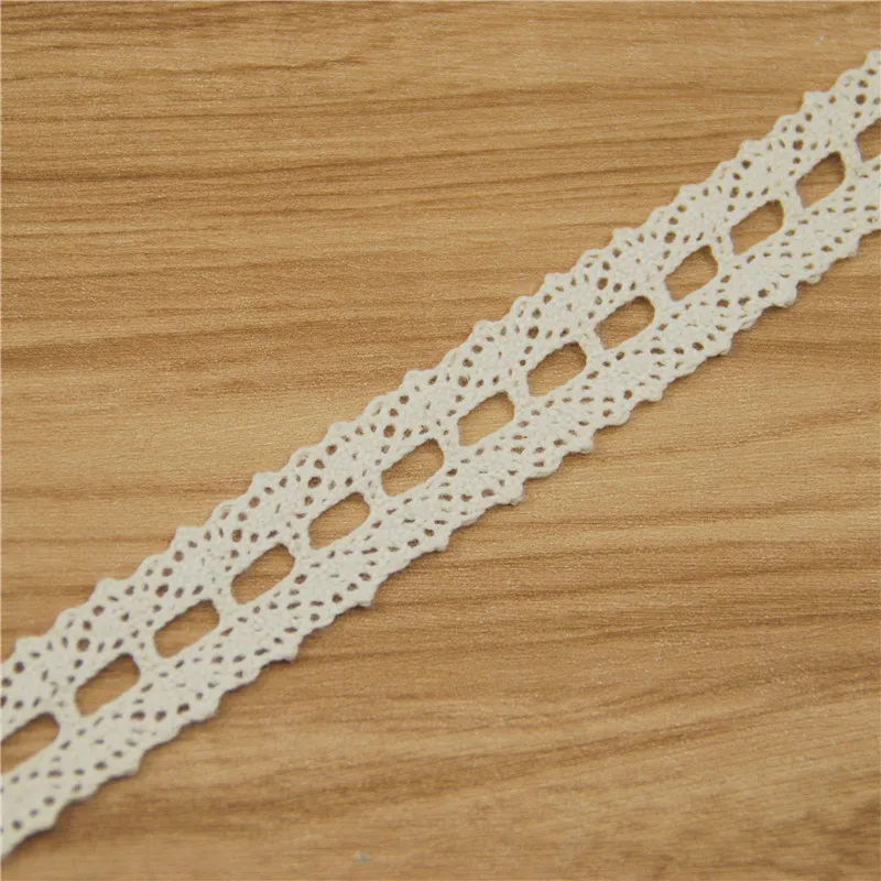 20mm Cotton Lace Trim Ivory Fabric Sewing Accessories Cloth Wedding Dress Decoration Ribbon Craft Supplies 50yards LC101