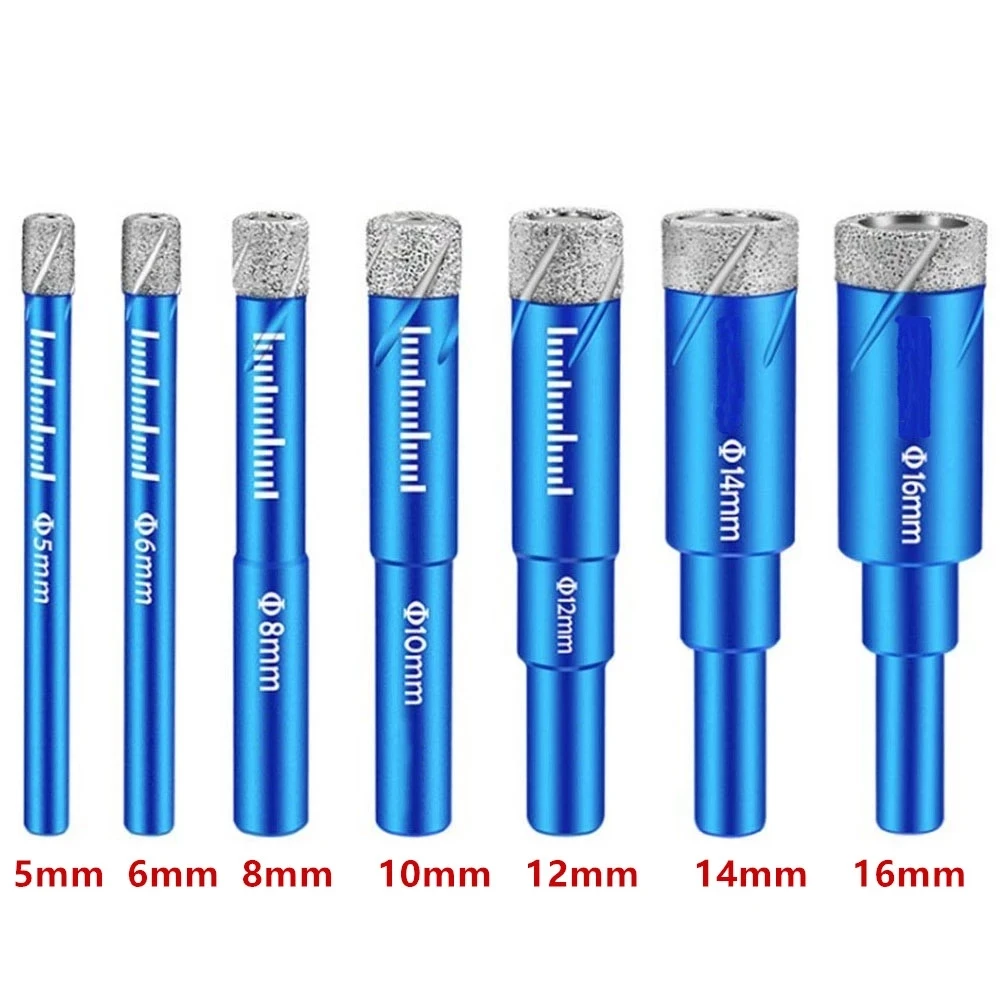 1PCS Alat Pertukangan Bor Ubin Granit Kaca Vitrifikasi Marmer Multifungsi Bor Kerucut dan Ubin Kering dan Brazing 5MM-16MM