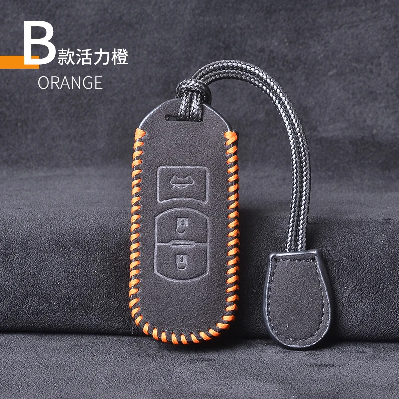 Leather car key cover case For Mazda 2 3 6 Axela Atenza CX-5 CX5 CX-3 CX-7 CX8 CX-9 2016 2017 2018 Smart 2/3 Buttons Auto Bag