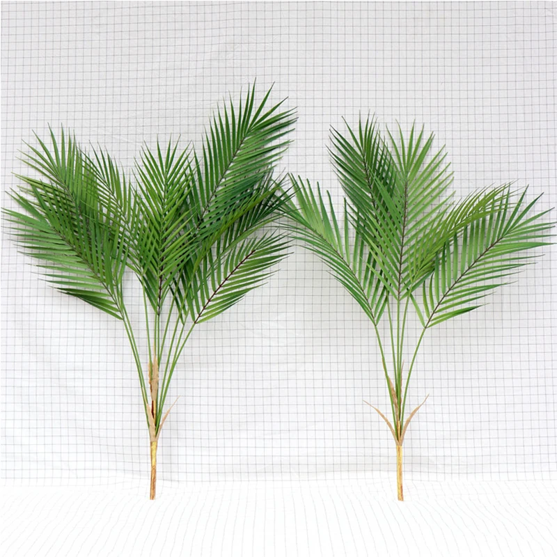 Artificial palm leaf, plastic plant for garden decoration, bonsai, Fern, turtle, fake plant, without vase