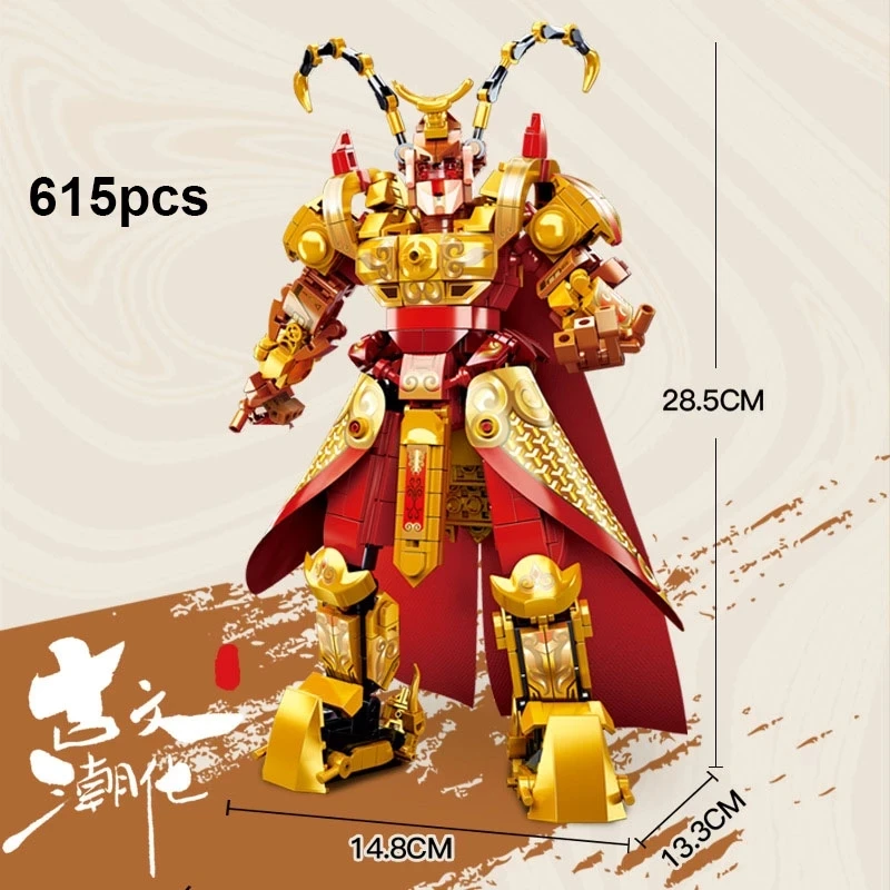 MOC Monkey King Warrior Mech Sun Wukong Monkie Mecha Figures City Building Blocks Demon Bull King Bricks Set Toys For Kid Gift