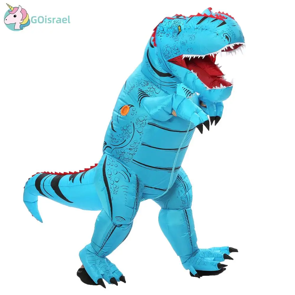 

Purim T-Rex trex Dinosaur Inflatable blow up Costume for Children Adult Women Men Halloween Cosplay Jumpsuit Movie Funny Dress