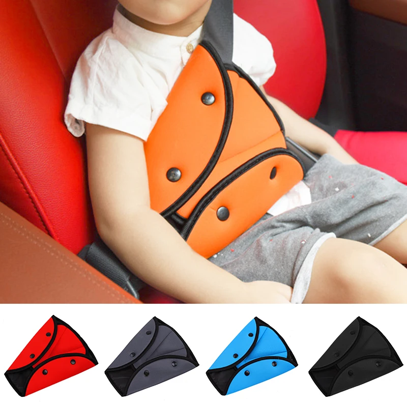 Universal Car Safe Seat Belt Cover Soft Adjustable Triangle Safety Seat Belt Pad Clips Protection Car Anti-Neck Neck for Kids