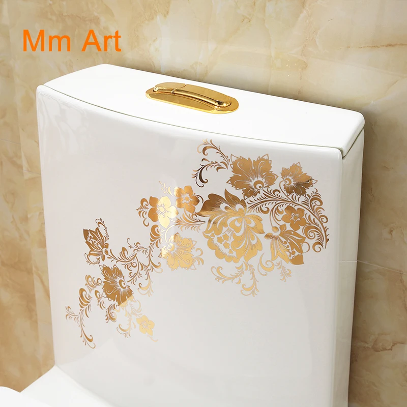 European-style domestic toilet hotel flush gold personalized toilet color super-swirl ceramic water-saving deodorant toilet