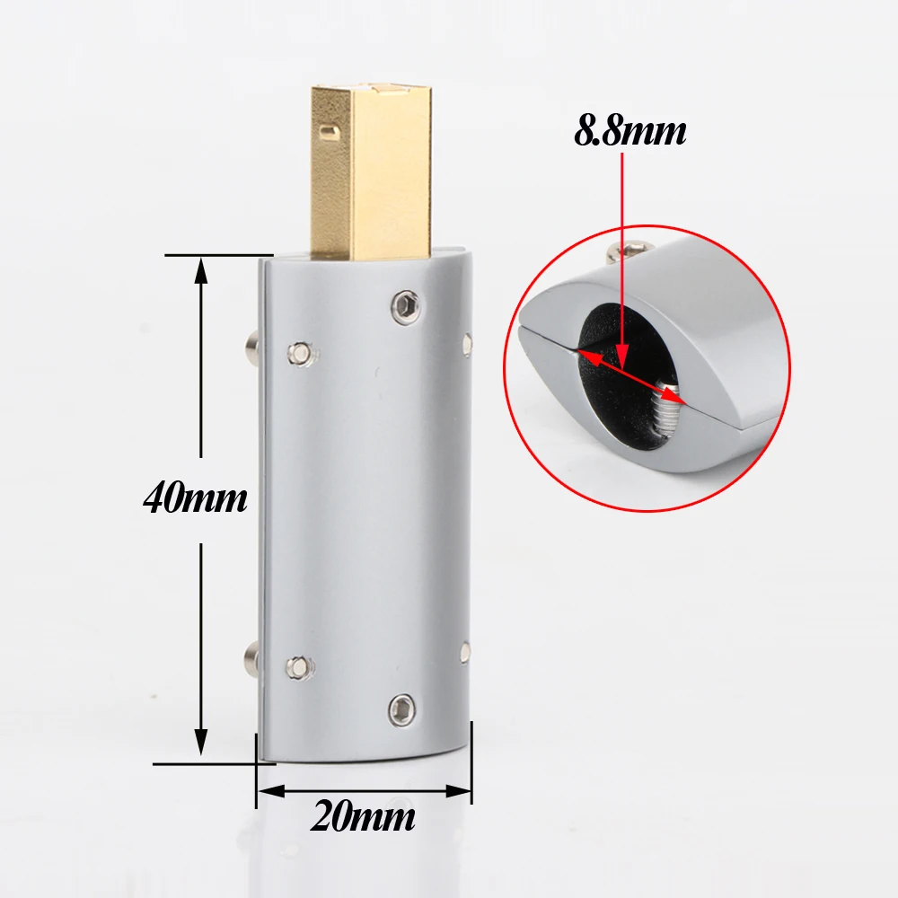 A50G B50G 24K Gold Plated USB2.0 Plug USB A/B Connector For DIY USB Cable