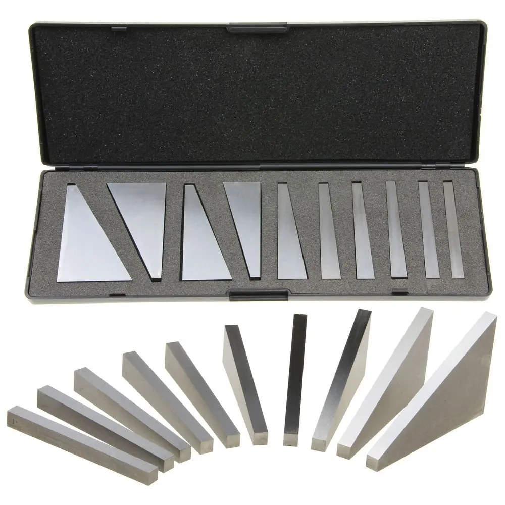 10Pcs 1-30 Degree Precision Ground Durable Angle Block Set 2pcs Angle Block  For Lathes Milling Machinist Tools angle block gage