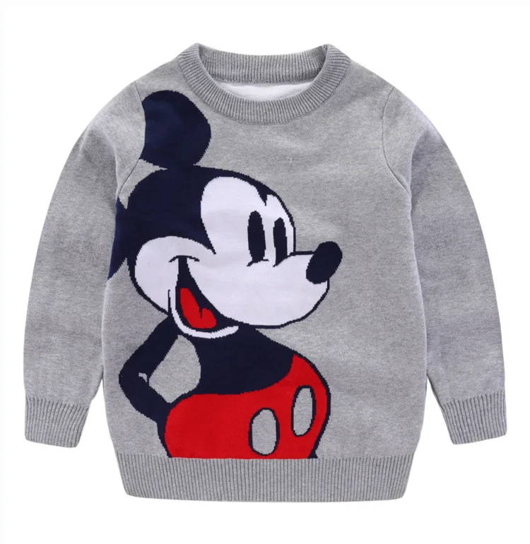 Disney Cartoon Mickey Mouse Autumn And Winter Models Boys and Girls Sweater Baby Crew Neck Sweater Sweater Toddler Girl Sweater