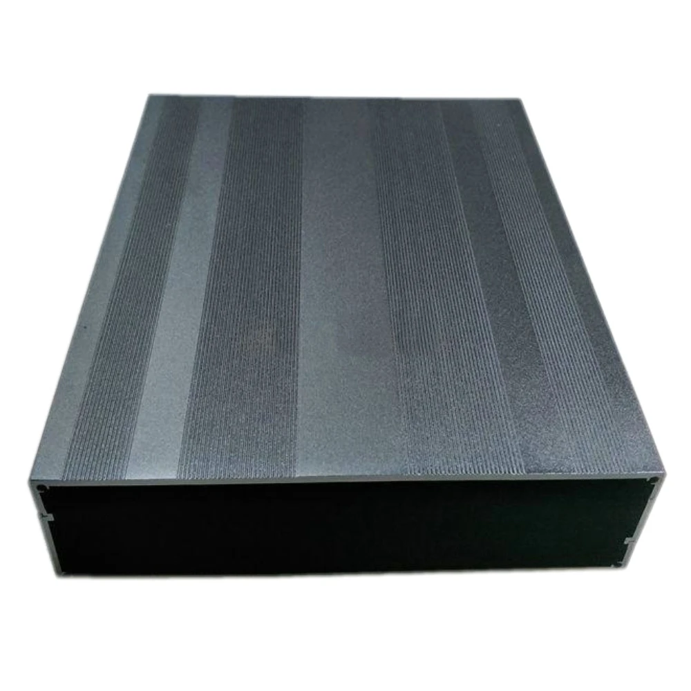 Aluminum Cooling Box Circuit Board Project Electronic Black Cooling Case 220X178X50MM For Data Board Power Supply Units