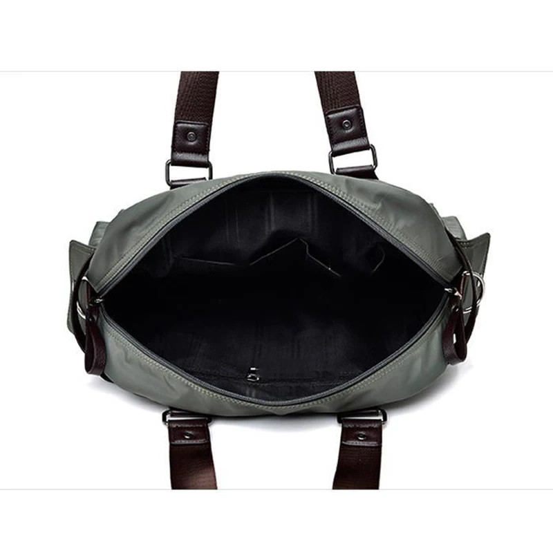 Bolso de hombro multifuncional para hombre, bandolera de nailon impermeable, bolso de viaje con cremallera, gran capacidad