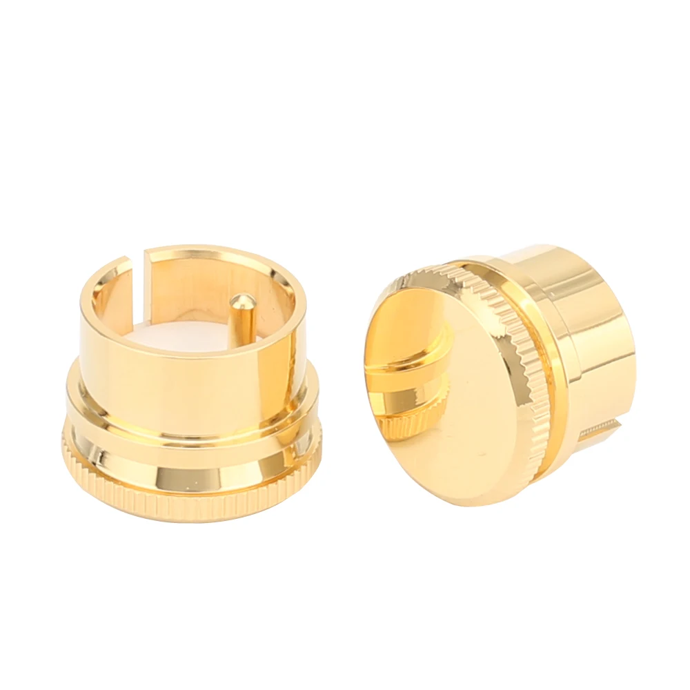 Audiocrast-CP001 XLR 소켓 캡, 남성 골드 소음 차단 캡, 2 개