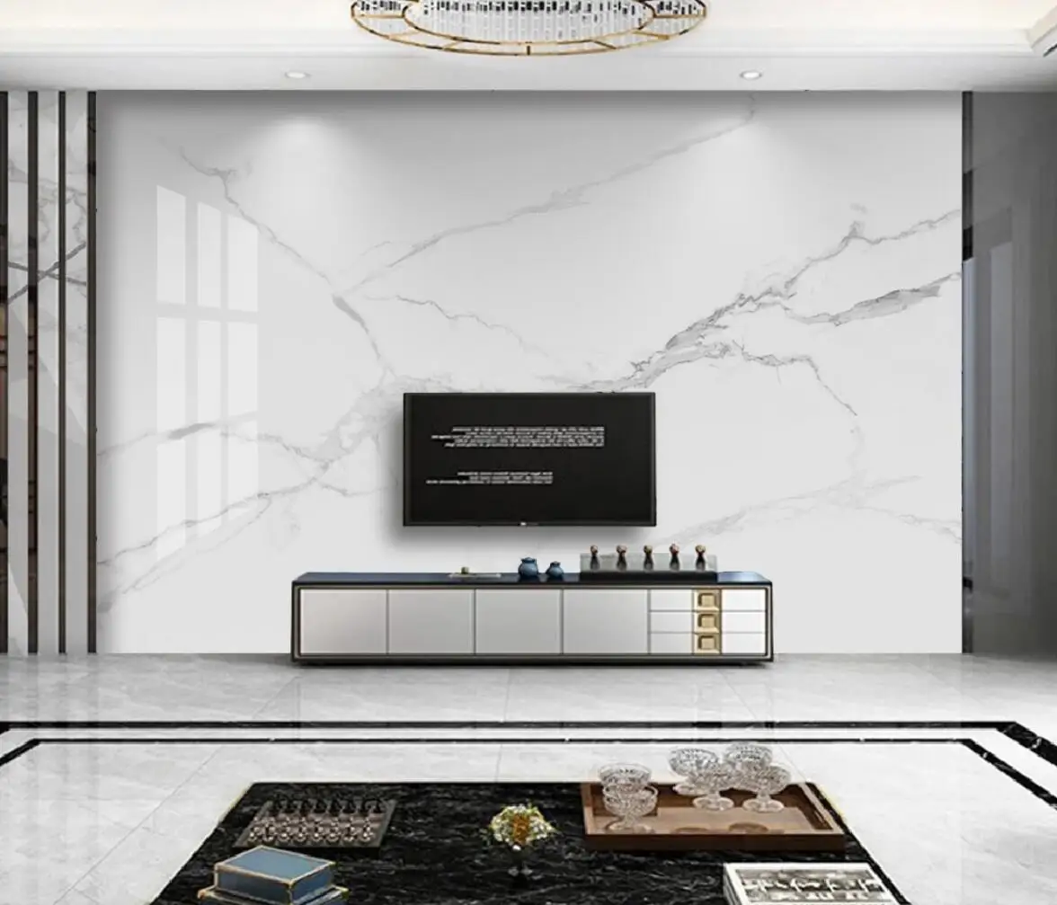 

beibehang Simple Jazz White Marble Photo Mural Wallpaper for Wall Covering 3D mural wallpapers living room Bedroom Background